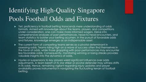 singapore pool current odds|Current Football Odds and Fixtures .